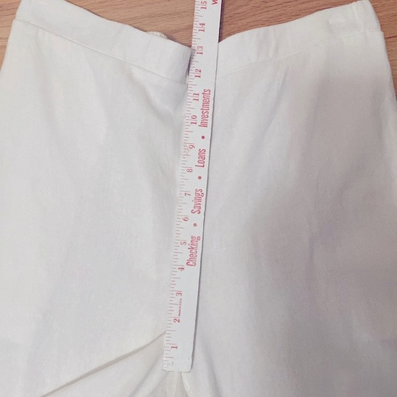 Woman Within Wide Leg White Linen blend pants Pull on Womens 18 Lagenlook Beach - Picture 7 of 13